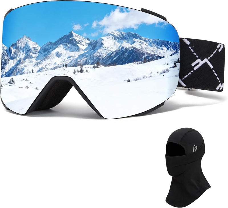 MXJ Gear Ski Goggles OTG for Women Men Adult Youth,YH693C Magnetic Snowboard Goggles,Winter Snow Goggles for Skiing Skating - Image 1